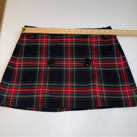 Gap Skirt Womens Size 6 Red-Black Lined Plaid Schoolgirl Academia Wool - Picture 6 of 9